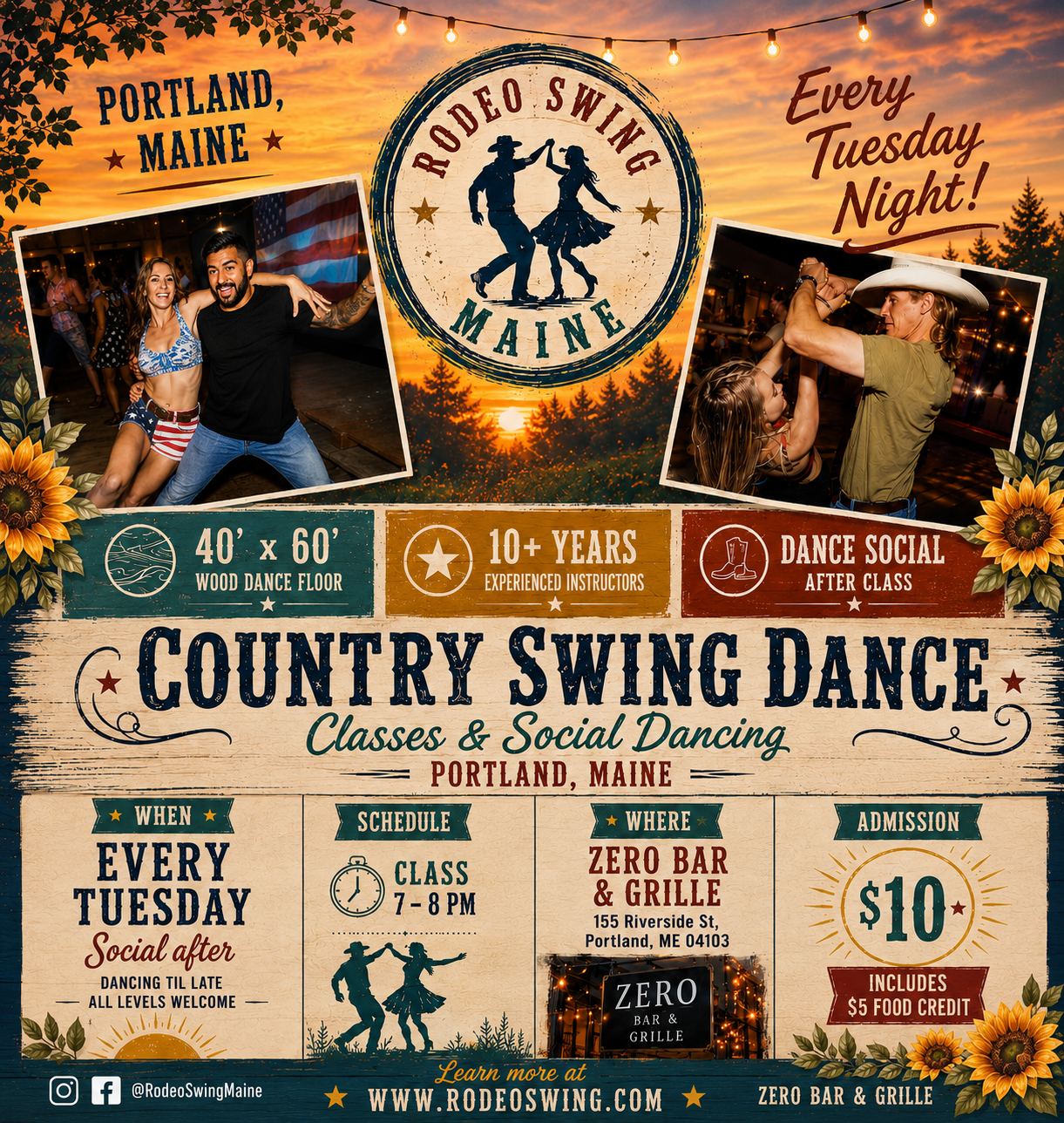 Rodeo Swing Maine weekly flyer